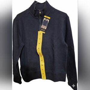 Banana Republic Men's Dark Blue  quarter-zip pullover sweatshirt.